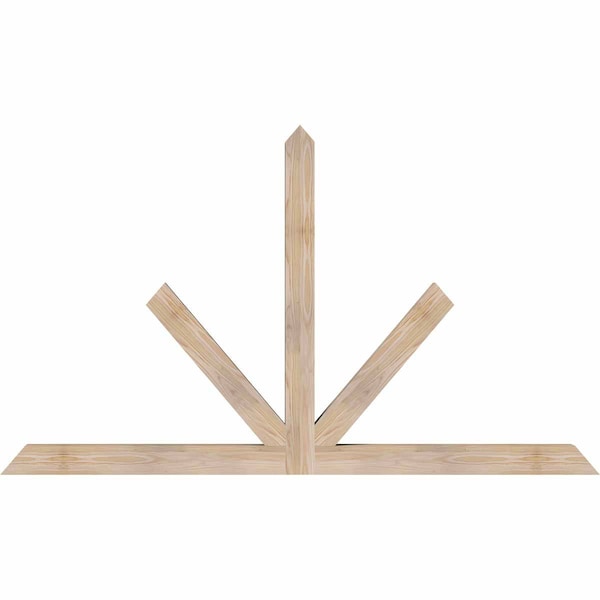 Ekena Millwork Saratoga Smooth Timber Gable Bracket, Douglas Fir, 72"W x 42"H x 3 1/2"D x 3 1/2"F, 14/12 Pitch GBW072X42X0404SAR00SDF - main